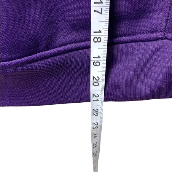 REEBOK Hoodie Youth Purple Size Medium Neon Yellow Lining Kangaroo Pocket Logo - Picture 6 of 6